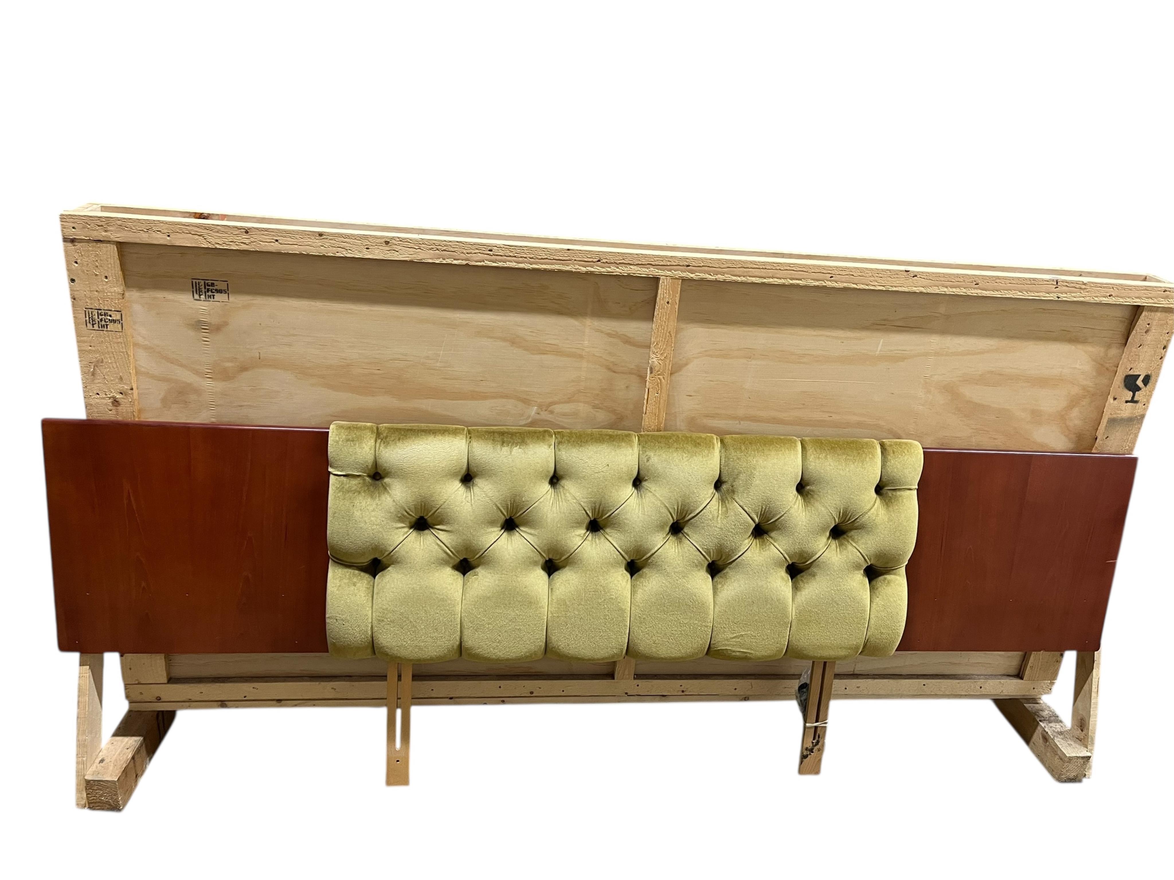 A mid century G Plan Fresco teak bedroom suite comprising a three door wardrobe, a two door wardrobe, two six drawer chests, dressing table, headboard and a pair of bedside chests